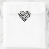 Zebra Print Herz-Aufkleber (Tasche)