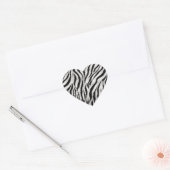 Zebra Print Herz-Aufkleber (Umschlag)