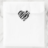 Zebra Print Herz-Aufkleber (Tasche)