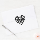 Zebra Print Herz-Aufkleber (Umschlag)