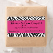 Zebra Print & Hot Pink Business Label (Insitu)
