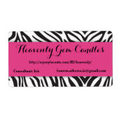 Zebra Print & Hot Pink Business Label (Vorne)