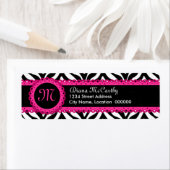 Zebra Print & Hot Pink Lace Monogram (Insitu)