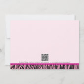 Zebra Print Ice Creme Party Einladung (Rückseite)