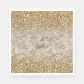 Zebra Print Imitate Gold Glitzer Serviette (Vorderseite)