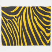 Zebra-Print in Schwarz und Gelb Fleecedecke (Vorderseite (Horizontal))