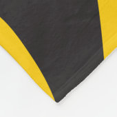 Zebra-Print in Schwarz und Gelb Fleecedecke (Ecke)