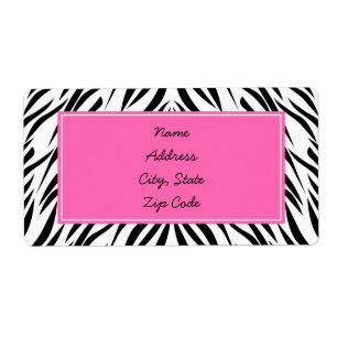 Zebra Print in Schwarz und Weiß und Hot Rosa