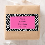 Zebra Print in Schwarz, Weiß und Heiß-Rosa (Insitu)