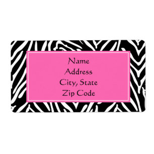 Zebra Print in Schwarz, Weiß und Heiß-Rosa
