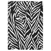 Zebra Print in Schwarz, Weiß und Heiß-Rosa Klemmbrett (Rückseite)