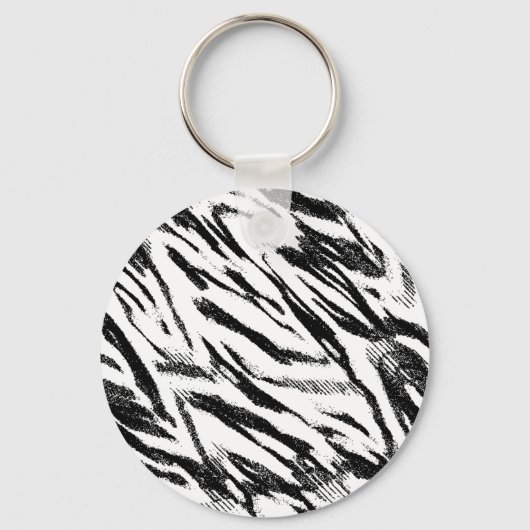 Zebra Print Inspiriert Schlüsselanhänger (Vorderseite)