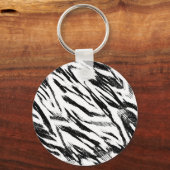 Zebra Print Inspiriert Schlüsselanhänger (Vorderseite)