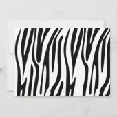 Zebra Print Jungle Safari Animal Baby Dusche Einladung (Rückseite)