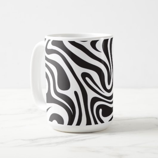 Zebra Print Kaffeetasse (Vorderseite Links)