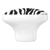Zebra Print Keramikknauf (Seitenansicht)