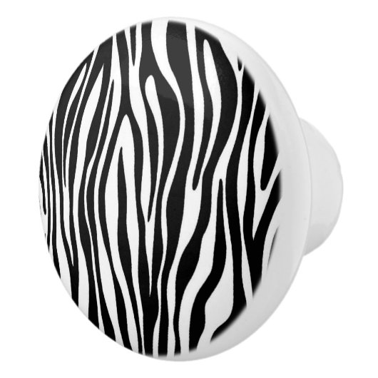 Zebra Print Keramikknauf (Rechts)