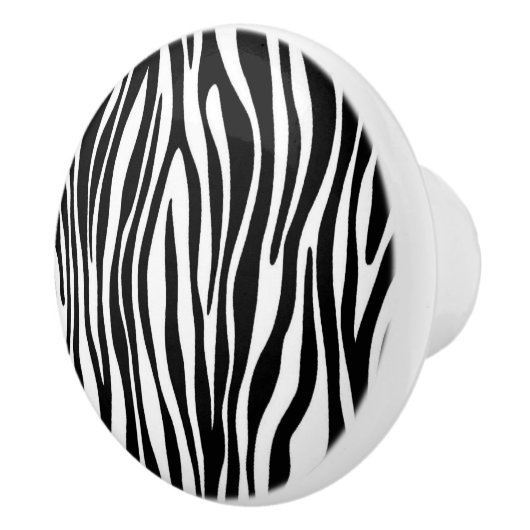 Zebra Print Keramikknauf (Rechts)