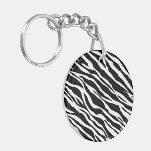 Zebra Print Key Chain Schlüsselanhänger (Vorderseite links)