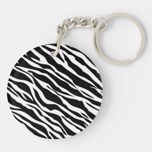 Zebra Print Key Chain Schlüsselanhänger (Rückseite)