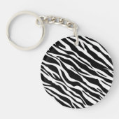 Zebra Print Key Chain Schlüsselanhänger (Vorderseite)