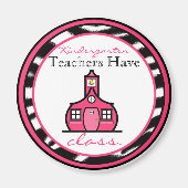 Zebra Print Kindergarten Lehrerin Magnet (Vorne)