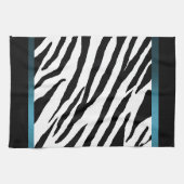 Zebra Print Kitchen Handtuch - Blue Strip Design (Horizontal)
