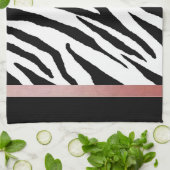 Zebra Print Kitchen Handtuch Pink Strp Design (Gefaltet)