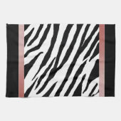 Zebra Print Kitchen Handtuch Pink Strp Design (Horizontal)