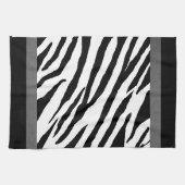 Zebra Print Kitchen Handtuch Silver Strip Design (Horizontal)