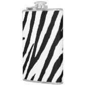 Zebra Print Kitchen Silver Strip Design Flachmann (Links)