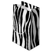 Zebra Print Kleine Geschenktüte (Rückseite Schrägansicht)