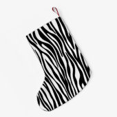 Zebra Print Kleiner Weihnachtsstrumpf (Rückseite (Hängend))