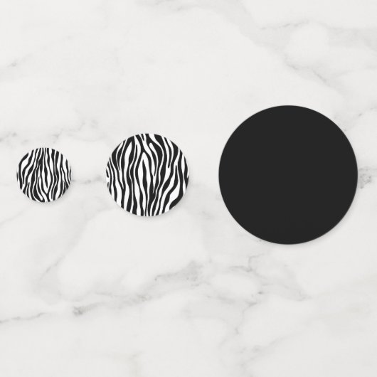 Zebra Print Konfetti (Rückseiten)