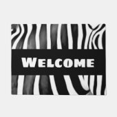 Zebra print - kühne Begrüßung - modern Fußmatte (Vorderseite)