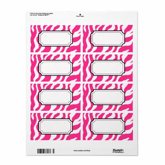 Zebra Print Label (Vorne)