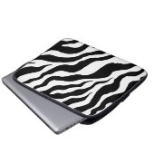 Zebra Print Laptop Sleeve (Vorne Knopf)