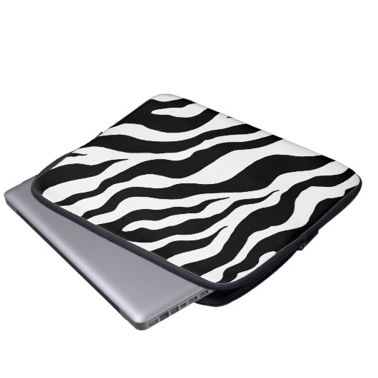 Zebra Print Laptop Sleeve (Vorne Knopf)