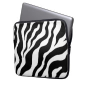 Zebra Print Laptop Sleeve (Vorderseite Links)