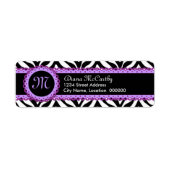 Zebra Print & Lila Lace Monogram (Vorne)