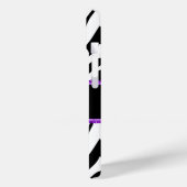 Zebra Print Lila Lace Monogram Name Case-Mate iPhone Hülle (Rückseite / Links)