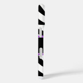 Zebra Print Lila Lace Monogram Name Case-Mate iPhone Hülle (Rückseite / Rechts)