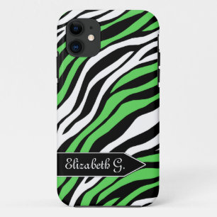 Zebra Print Lime Green Mix iPhone 5 Fall Case-Mate iPhone Hülle