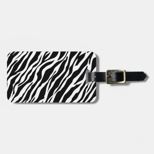 Zebra Print Luggage Tag Gepäckanhänger (Vorderseite horizontal)