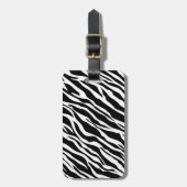 Zebra Print Luggage Tag Gepäckanhänger (Vorderseite vertikal)