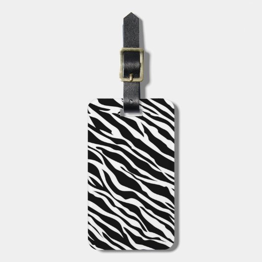 Zebra Print Luggage Tag Gepäckanhänger (Vorderseite vertikal)
