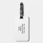 Zebra Print Luggage Tag Gepäckanhänger (Rückseite vertikal)