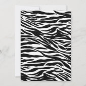 Zebra Print martini Geburtstagsparty Einladung (Rückseite)