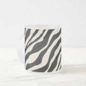 Zebra Print Mattiert Glass Tasse (Vorderseite Links)