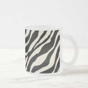 Zebra Print Mattiert Glass Tasse